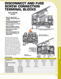 Thumbnail of document Data Sheet - ASK-2S Disconnect & Fuse Screw Connect DIN Rail Mounting Terminal Blocks
